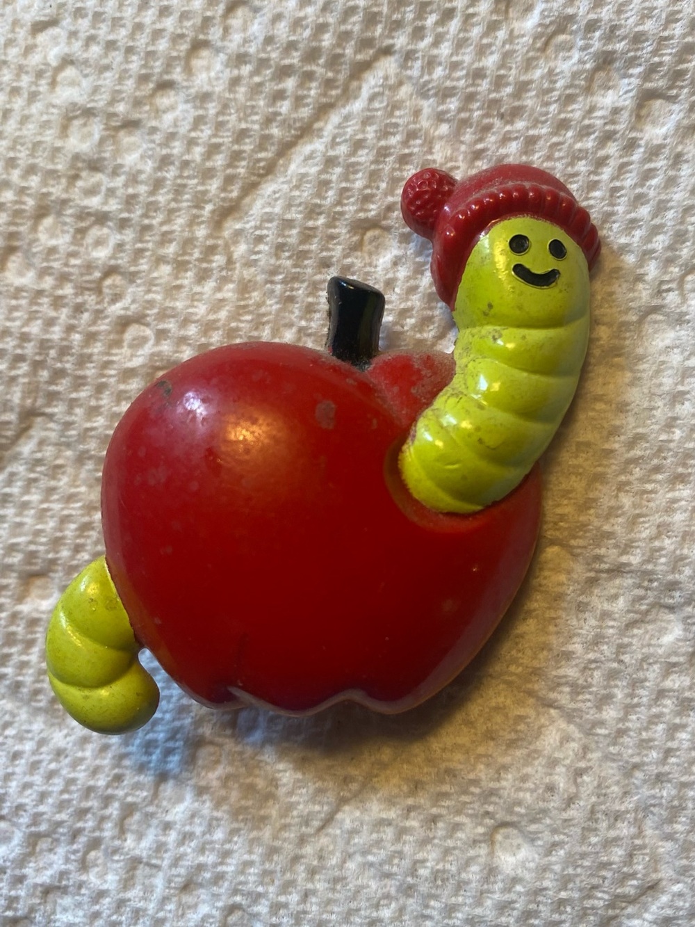 Vintage 1974 Avon "Willy the Worm" Fragrance Glacé Pin Pal.